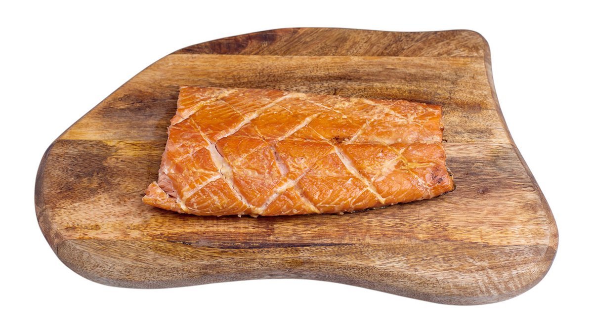 Łosoś wędzony na ciepło w koniaku 300g